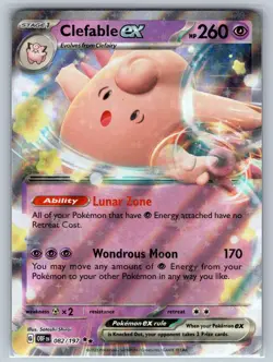 Clefable ex 082/197 Double Rare Obsidian Flames Pokemon Holo Near Mint - Image 1