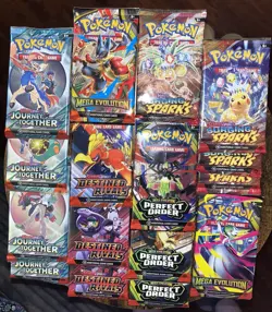 Lot Of (16) Pokemon Booster Packs NEW SEALED Various Sets; Mega Evolutions, Etc. - Image 1