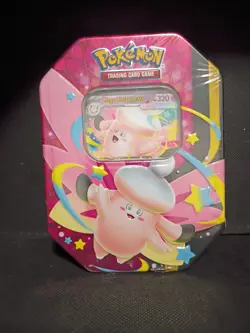 Pokemon Mega Evolution Mega Moonlit Tin Box CLEFABLE Sealed with 4 Booster Packs - Image 1