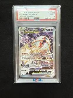 Pokemon Company Deoxys VSTAR GG46/GG70 Crown Zenith Holo Full Art EN PSA 9 - Image 1