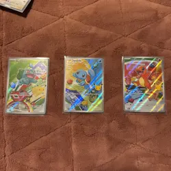 Pokemon First Partner Illustration Collection Series 1 Kanto Gen 1 Starters Set - Image 1
