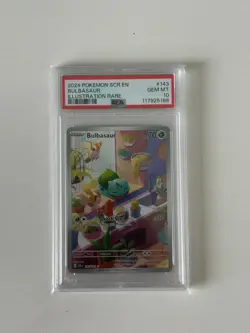 2024 Pokemon SCR En-Stellar Crown #143 Bulbasaur Illustration PSA 10 - Image 1