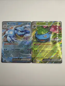 Venusaur EX 001/142 & Blastoise EX 030/142 Stellar Crown Stamped Promos M/NM - Image 1