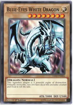 Yugioh - Blue-Eyes White Dragon LED3-EN006 1st Edition - Legendary Duelists: Whi - Image 1