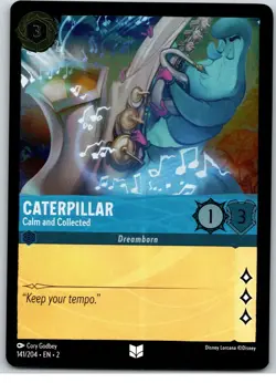 #141 Caterpillar - Calm and Collected COLD FOIL 2023 Disney Lorcana Floodborn - Image 1