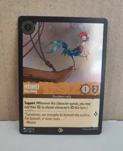 Disney Lorcana Heihei Boat Snack Exclusive Promo 9/P1 Foil Holo Karte EN NM - Image 1