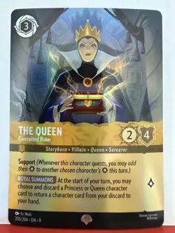 Disney Lorcana Fabled - The Queen - Conceited Ruler- Epic - 205/204 Holo - Image 1