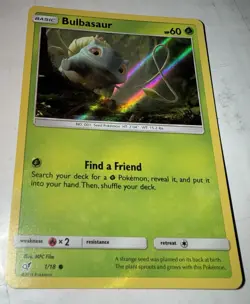 Bulbasaur Holo Rare 1/18 Card Detective Pikachu Pokemon TCG 2019 NM - Image 1