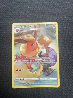 Pokemon TCG Flareon TG01/TG30 Full Art Trainer Gallery Brilliant Stars Card - Image 1