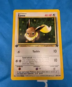 Eevee 1st Edition Non-Holo (LP) Card 55/82 Team Rocket - Image 1