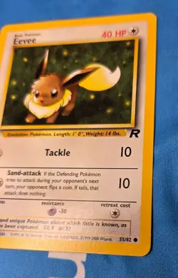 Eevee 1st Edition Non-Holo (LP) Card 55/82 Team Rocket - Image 3