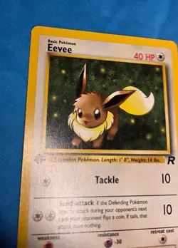 Eevee 1st Edition Non-Holo (LP) Card 55/82 Team Rocket - Image 5
