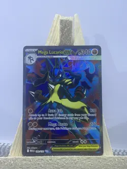 Pokemon TCG Mega Lucario ex 160/132 ME01: Mega Evolution Holofoil Ultra Rare - Image 1