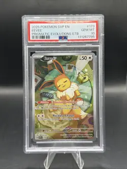 2025 POKEMON SVP EN-SV BLACK STAR PROMO #173 EEVEE PSA 10 - Image 1
