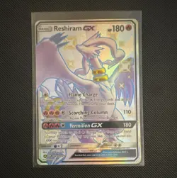 Pokemon TCG Reshiram GX SV51/SV94 Hidden Fates Shiny Holo Rare Holo NM - Image 1