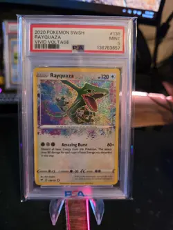 2020 Pokemon SWSH Vivid Voltage #138 Rayquaza PSA 9 MINT - Image 1