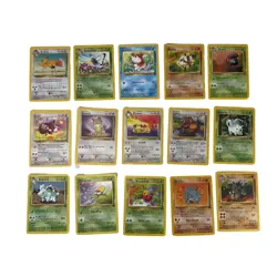 Lot of 15 Vintage Pokemon TCG Jungle Cards Non-Holos Common/Uncommon LP/MP - Image 1