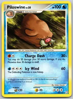 Piloswine 69/146 Uncommon Legends Awakened Pokemon Moderately Played - Image 1