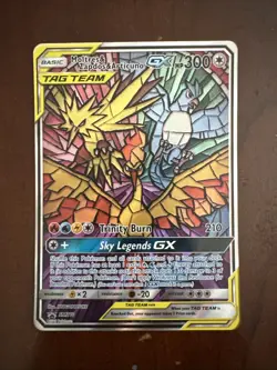 Pokemon TCG Moltres Zapdos Articuno GX SM210 Hidden Fates Promo - Image 1