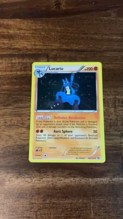 Pokemon Card - Lucario 80/113 Legendary Treasures Holo - Image 1