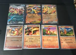 Pokemon TCG Holo/EX/common lot x7 Charizard/charmeleon/charmander - Image 1