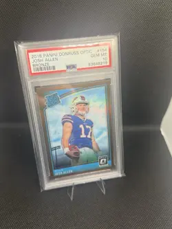 2018 Donruss Optic Rated Rookie Josh Allen Bronze Prizm Buffalo Bills PSA 10 GEM - Image 4