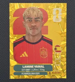 2026 Panini FIFA World Cup LAMINE YAMAL Gold Crumple ESP15 Spain Rare - Image 1