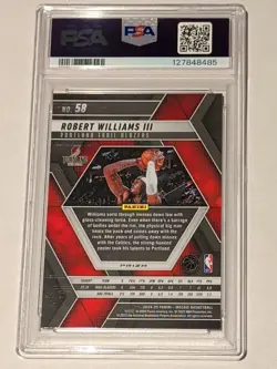 2024 Panini Mosaic Robert Williams III Genesis SP #58 PSA 10 - Trailblazers - Image 2