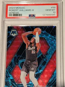 2024 Panini Mosaic Robert Williams III Genesis SP #58 PSA 10 - Trailblazers - Image 3