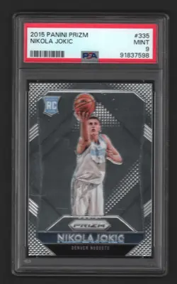 Nikola Jokic Nuggets 2015-16 Panini Prizm #335 Rookie Card Rc PSA 9 Mint x598 - Image 1