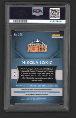 Nikola Jokic Nuggets 2015-16 Panini Prizm #335 Rookie Card Rc PSA 9 Mint x598 - Image 2