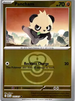 Pokemon Pancham 115/217 Ascended Heroes Love Ball Reverse Holo NM - Image 1
