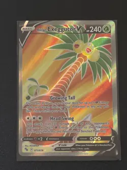 Pokemon TCG Alolan Exeggutor v Full Art Holo Ultra Rare Card Pokemon Go 071/078 - Image 1