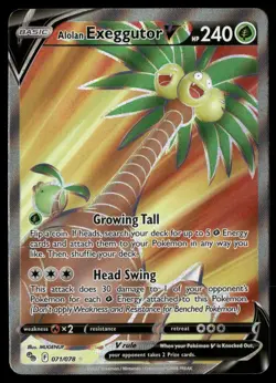 Alolan Exeggutor V (Full Art) Pokemon GO 071/078 Pokemon TCG - Image 1