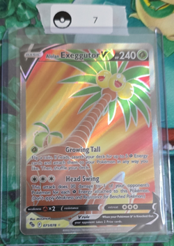 Pokemon Alolan Exeggutor V 071/078 Pokemon GO Ultra Rare Full Art Holo TCG - Image 1