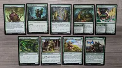 MTG Magic Set of 9 Common Uncommon Green Dragon Creature Commander Legends CLB - Image 1
