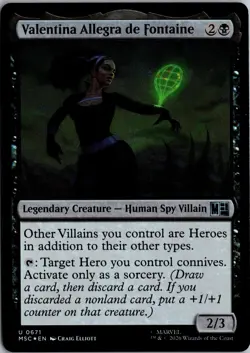 Valentina Allegra de Fontaine 671 Commander: Marvel Super Heroes MTG Foil NM - Image 1