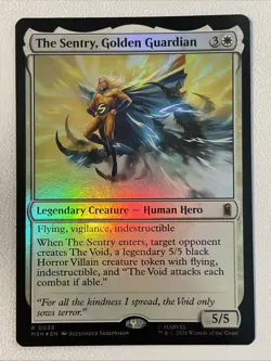 MTG Magic The Sentry, Golden Guardian 0035 Foil Marvel Super Heroes - Image 1