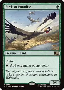 Mint/Near-Mint, English - 1 x MTG Birds of Paradise Commander: Marvel Super Hero - Image 1