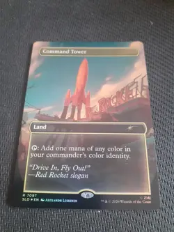 Command Tower Red Rocket Foil Fallout Secret Lair 7097 MTG Magic - Image 1