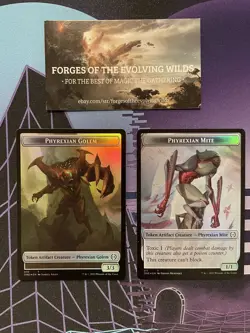 Phyrexian Golem Phyrexian Mite Foil Token - ONE Phyrexia All Will Be One - Image 1