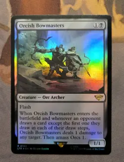 1x Orcish Bowmasters *FOIL* - LotR: Tales of Middle Earth Rare MTG NM - Image 1