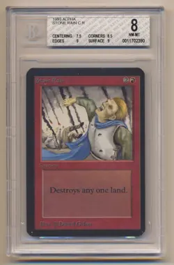 BGS 8 MTG Magic the Gathering Alpha Stone Rain NM/MINT Condition!! - Image 1