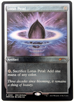 Magic the Gathering LOTUS PETAL 30th Anniversary Etched Foil Promo NM - Image 1