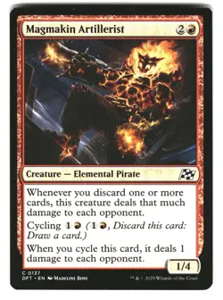 Magmakin Artillerist 137 Common Aetherdrift Magic: The Gathering Lightly Played - Image 1