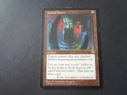1996 Magic: The Gathering Mirage Cursed Totem NNO Rare Artifact - Image 1