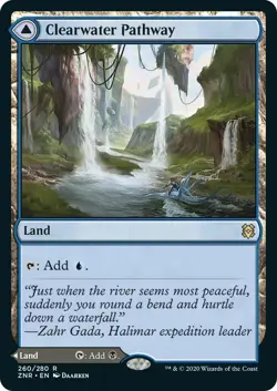 Clearwater Pathway Murkwater Pathway ZNR 260 — LP — Zendikar Rising MTG - Image 1
