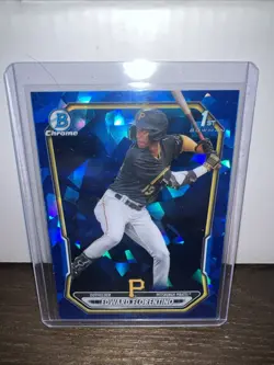 2026 Bowman Sapphire Edward Florentino Chrome 1st Prospect #BCP-82 Pirates - Image 3
