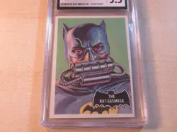 1966 TOPPS BATMAN THE BAT-GASMASK #43 BLACK BAT CGC 5.5 PEDIGREE LOOKS GREAT! - Image 2