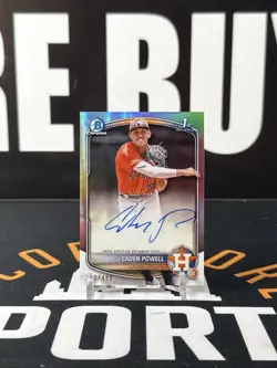 Caden Powell 2025 Bowman Chrome 1st Refractor Auto /499 Astros - Image 1